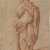 Niederlande, 17. Jh. Stehende Maria. Rötelzeichnung. 26 x 17 cm. Unsign., bez.: Ant. dieu. jk(?).