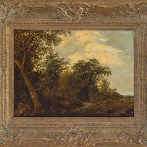 Martin, Martin (1792-1865), zugeschrieben. Öl/Holz. 28 x 40 cm. Waldlandschaft. Weitere Gemälde befinden sich im Schloss Berchtesgaden. Unsign.