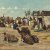 Gallegos, Jose Y Arnosa. Lagernde Karawane in der Wüste. Öl/Holz. 16 x 21,5 cm. Rest., sign., dat.