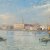 Ziem, Felix, zugeschrieben. Blick auf Venedig, mit Santa Maria della Salute. Öl/Lw. 32 x 70 cm. Rest., sign.