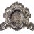 Rahmen für Reliquien. Österreich, um 1750. Silber, getrieben. Muscheldekor. Außenmaß 20 x 13 cm.