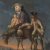 Mutter mit Kind, auf einem Esel und Soldaten. Deutsch, 18. Jh. Öl/Holz. 19,5 x 16 cm.