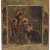Ikone. Russland, 19. Jh. Szene mit einem Bettler. Tempera/Holz. 32 x 27 cm. Besch., berieben.