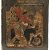 Ikone. Russland, 19. Jh. Enthauptung des Johannes. Tempera/Holz. 29,5 x 24 cm. Besch., berieben.