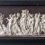 Relief. Apollo und die Musen. Steinmasse. Nach dem Relief von Bertel Thorvaldsen im Thorvaldsen-Museum in Copenhagen. Museumskopie. 37 x 78 cm.