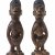 Zwillingsfiguren. Ibeji/Afrika. Holz. H. je 28 cm.