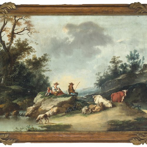 Zuccarelli, Francesco, Umkreis, Pastorale Landschaft.
