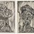 Munch, Eduard, zugeschrieben. Zwei Holzschnitte: Köpfe. Sign.