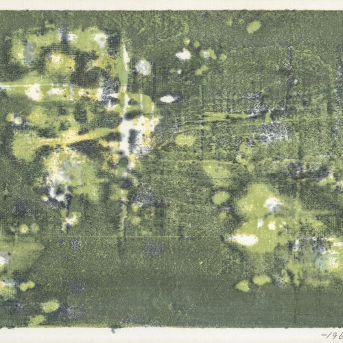 Hoshi, Joichi, Abstrakte Komposition in Grün.