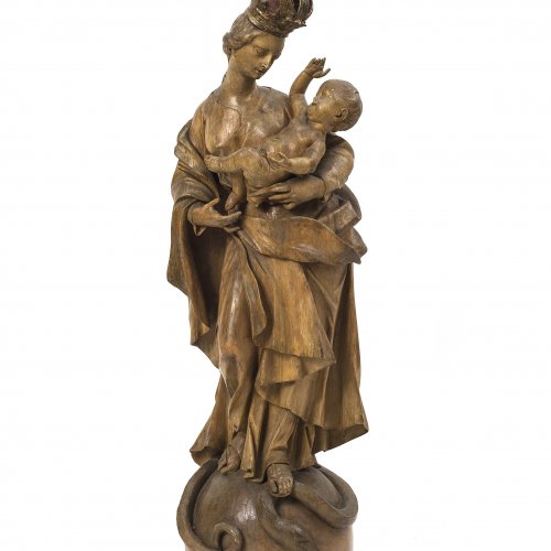 Madonna mit Kind auf Weltkugel, Werkstatt Johann von der Auwera