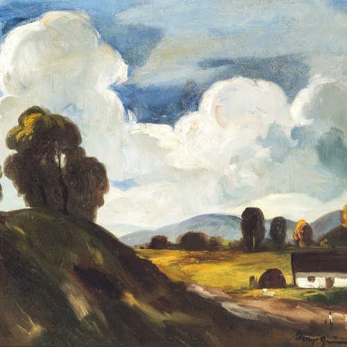 Grünwald, Béla I., Landschaft, Öl/Lw. 50 x 60 cm.