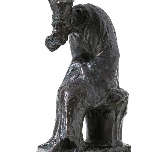 Kruk, Gregor, sitzender Mönche, Bronze, H. 27 cm.