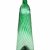 Schnapsflasche, grünes, optisch geripptes Überfanglas.