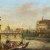 Italien, 19./20. Jh. Ansicht von Rom mit Blick auf die Engelsburg. Öl/Lw. 30 x 37,5 cm.