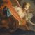 Italien, 17./18. Jh., hl. Hieronymus mit dem Engel, Öl/Lw./Spanplatte, 80 x 101 cm.
