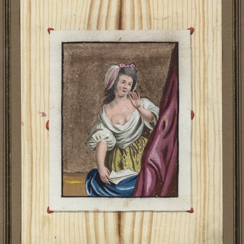 Winterschmidt, Christian Gottlob, zugeschrieben . Trompe-l'oeil. Aquarell. 17,5 x 14,2 cm. Unsign.