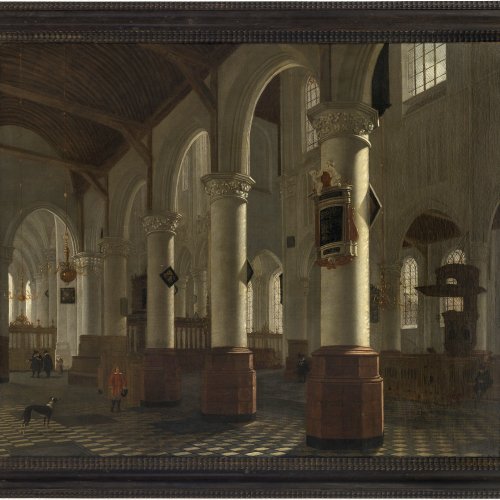 Vliet, Hendrik van. Oude Kerk in Delft. Öl/Lw. 66 x 78,5 cm.