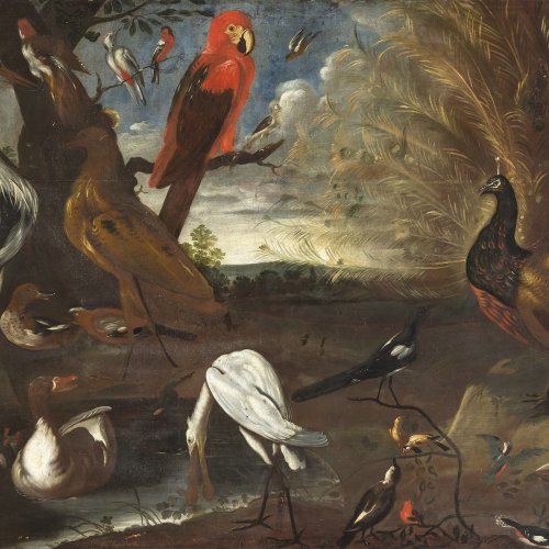 Snyders, Frans, Werkstatt, Konzert der Vögel, Öl/Lw. 134 x 208 cm.