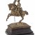 Offizier zu Pferd, Russland(?), 19. Jh., Bronze, H. 21 cm.