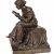 Waldenfels, Mathilde von. Lesendes Mädchen. Bronze. H. 34 cm, 24,5 x 29,5 cm. Sign.