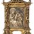 Relief Maria mit Jesus- und Johannesknaben, Bein/Holz, geschnitzter Portalrahmen.  20 x 15 cm.
