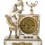 Pendule mit lesender Dame, Uhrmacher Sebastian Detter, Alabaster, feuervergoldete Bronzen, Wien, 1. Drittel 19. Jh. H. 39 cm.