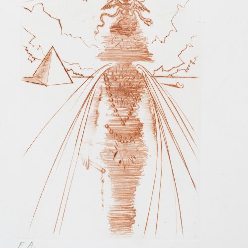 Dali, Salvador, Farbradierung, 17 x 12 cm.