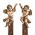 Ein Paar Engel auf Säulen, Holz, Süddeutschland oder Österreich, Gesamthöhe 197 cm.