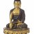 Buddha, auf Lotosthron. Bronze, tw. versilbert. H. 20 cm. Tibet, 19./20. Jh.