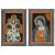 Zwei Hinterglasbilder: Raimundsreut. Maria und Anna Selbdritt. Tempera/Glas. 25 x 15 cm.