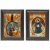 Zwei Hinterglasbilder. Raimundsreut, 19. Jh. Herz Jesu und hl. Franziskus. Tempera/Glas. Eines mit starkem Farbabrieb. Je ca. 19 x 12 cm.