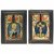 Zwei Hinterglasbilder. Raimundsreut, Mitte 19. Jh. Maria in der Hoffnung und Christus am Kreuz. Tempera/Glas. Eines mit Farbabrieb. Je ca. 20 x 14 cm.