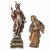 Auferstehungschristus und Maria Magdalena. Holz, Farbfassung. Besch., rep. H. Figuren 29-33 cm.