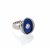 Ring. 18 K WG, Lapis Lazuli mit Brillant.