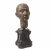 Kopf, wohl Prozessionsfigur oder Gliederpuppe, Holz, Farbfassung, dazu Sockel geschwärzt, Italien, 17. Jh., H. Kopf 22 cm.