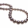 Süßwasserperlenkette. Rosé. Naturfarbe. ø12,1-13,7 mm. Schließe 14 ct GG