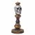 Memento mori-Bodenleuchter. Tirol. Holz, geschnitzt, partiell weiß bemalt. Alterungsspuren, erg. H. 52,5 cm.