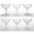 Sechs Dessertschalen. Deutsch. Glas geschliffen. H. je 11 cm.