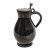 Birnkrug. Irdenware, braunschwarze Glasur. H. 19 cm.