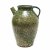 Kanne. Irdenware, grün glasiert, Tupfendekor. Franken. H. 30 cm.