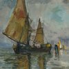 Hummel, Theodor, Adria mit Segelbooten