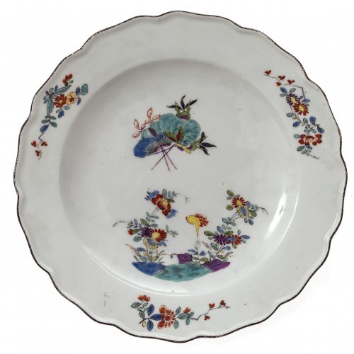 Teller, Floraldekor, Meissen um 1740