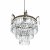 Lüster, Metall, Glas, Lanzettbehang. Einflammig. Behang tw. lose. Mit Erg. H. 31 cm ø ca. 30 cm.