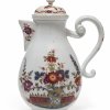 Kaffeekanne, indianische Blumen, Meissen 18. Jh.