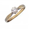 Ring mit Brillantbesatz, 14 K GG. Tragespuren.