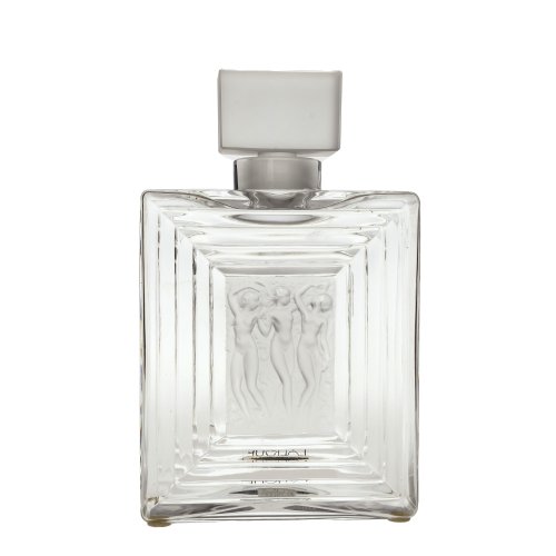 Flakon. Lalique, farbloses Glas. Beidseitig mit Ornament 