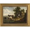 Süddeutsch, 18./19. Jh. Hirtin mit Weidevieh. Öl/Lw. 42 x 59 cm. Rest., unsign.