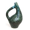 Henkelvase. Keramik, türkisfarben glasiert. H. 32 cm. Monogr.