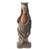 Madonna. Im gotischen Stil. Holz, Farbfassung. Ohne Arme und Füße, besch. H. 55 cm. Dabei Konsole mit Palmette, best., H. 28 cm.