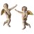 Zwei Putti. Süddeutsch, 18. Jh. Holz,übergangene Farbfassung. H., je 54-56 cm. Tw. Zehen und Finger fehlen, rest., rep.